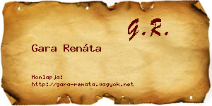Gara Renáta névjegykártya